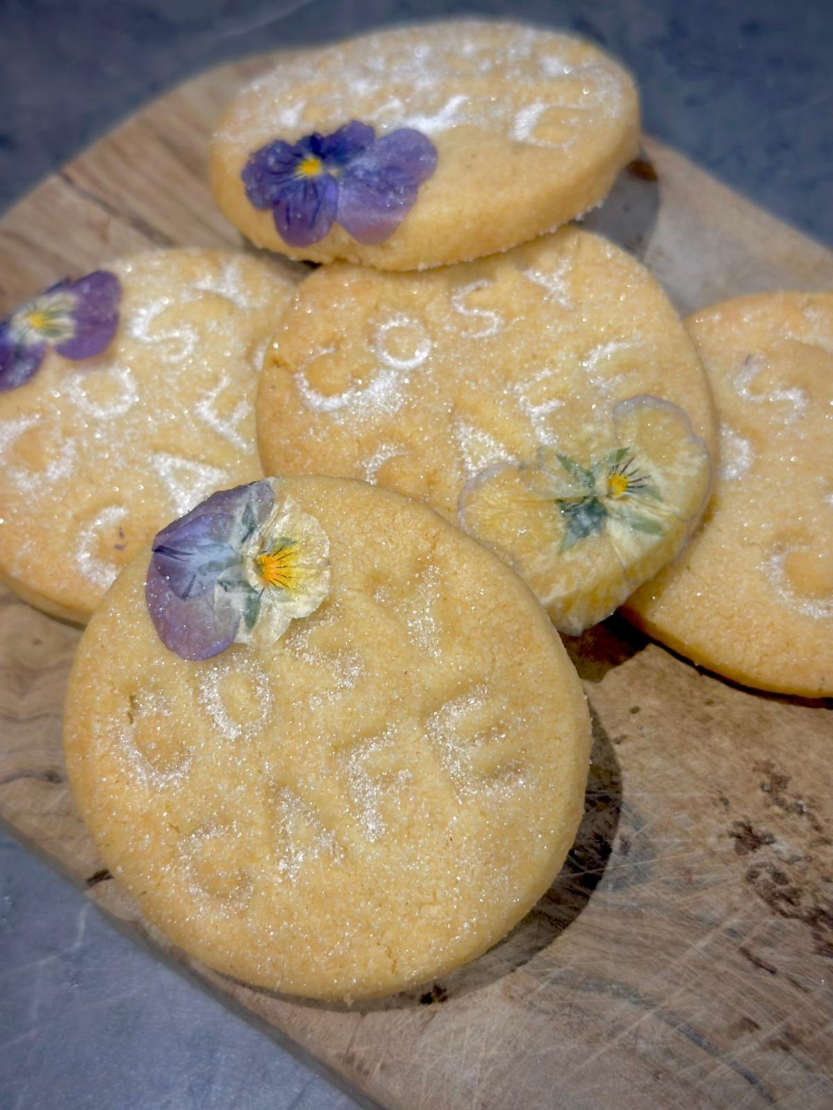 Cosy Cafe flower biscuits at Cosy Cafe and Kitchen