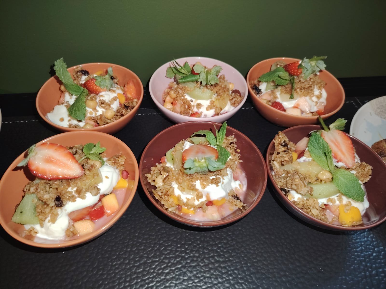 Fresh fruit, yoghurt and granola at Cosy Cafe and Kitchen