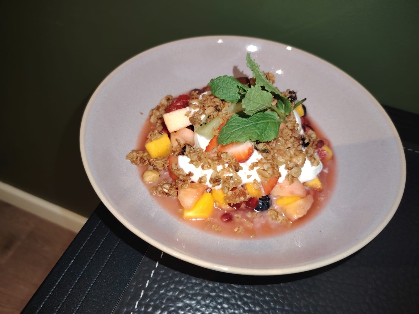 Fruit, yoghurt and granola at Cosy Cafe and Kitchen